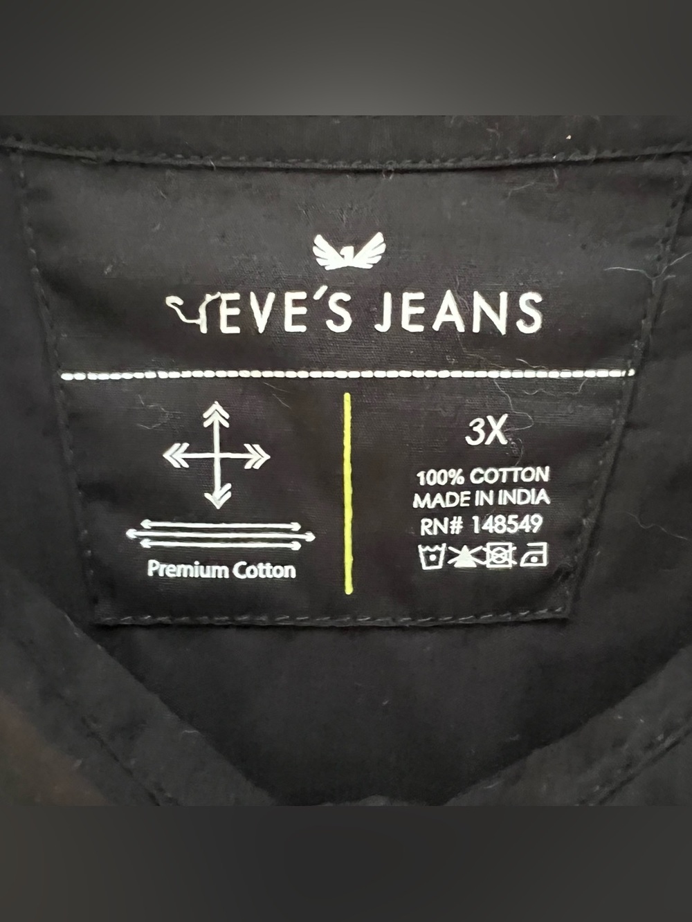 Men's Black Steve's Jeans Button Down Shirt New with Tags size 3X - Picture 2 of 6
